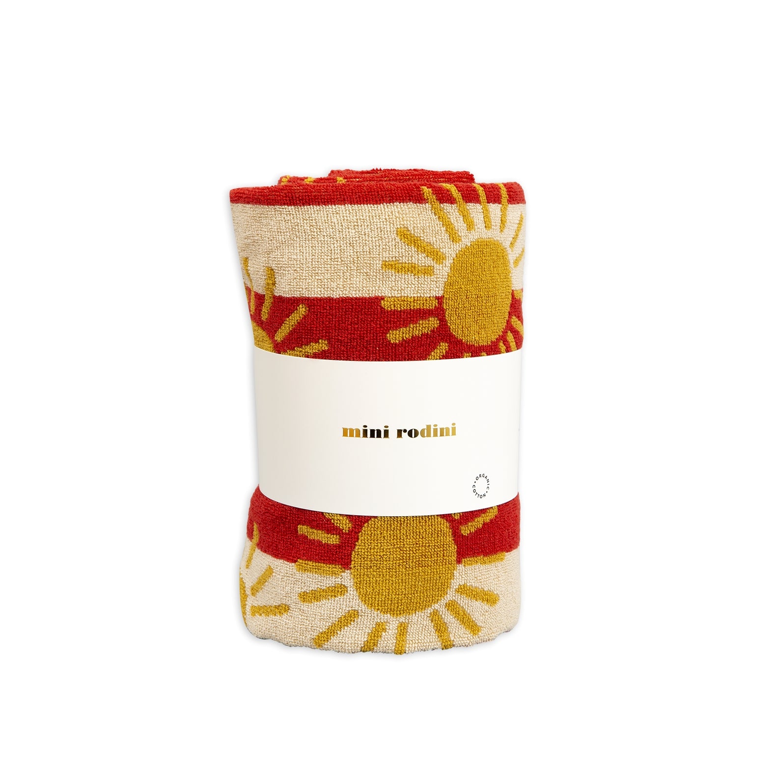 Girls Red Sun Stripe Beach Towel