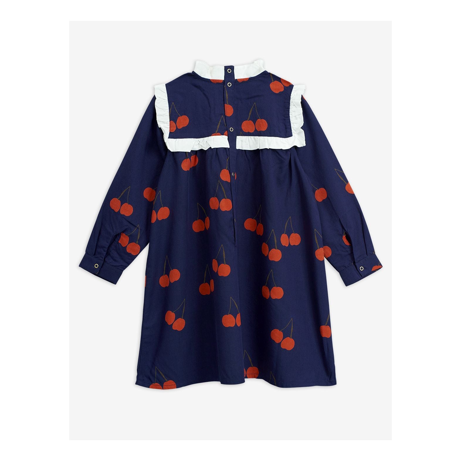 Girls Blue Cherry Frill Tencel Dress