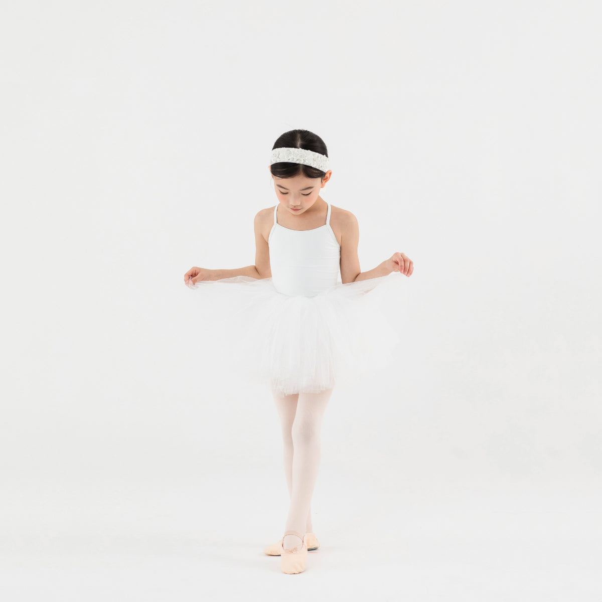 Jupon de danse blanc pour filles