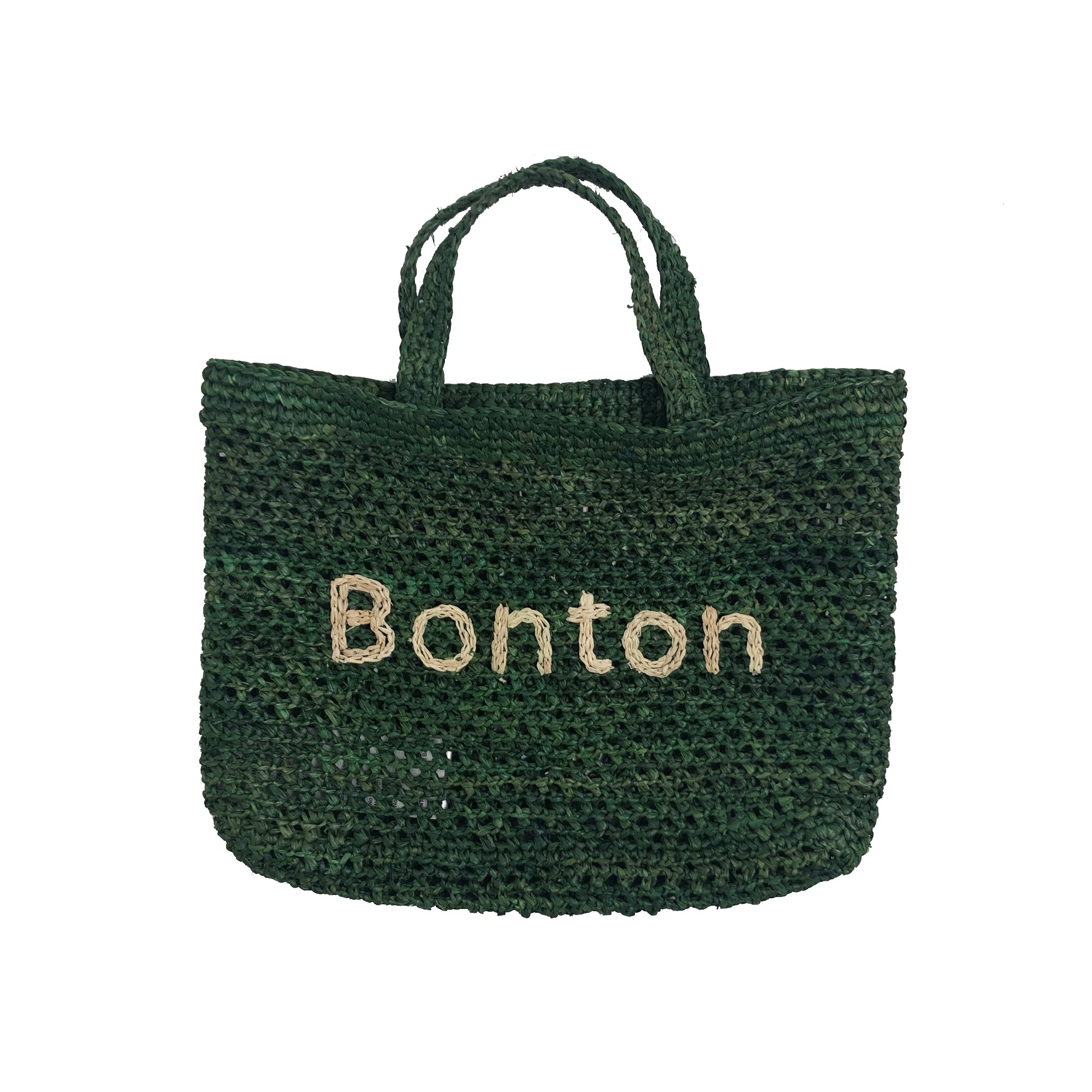 Girls Green Shine Straw Small Bag