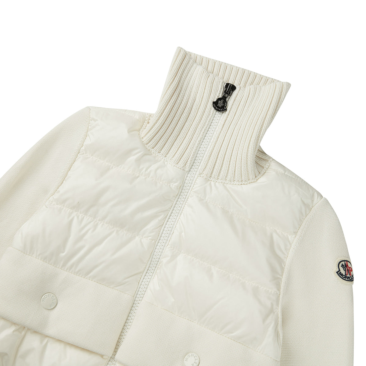 Cardigan zippé blanc pour filles