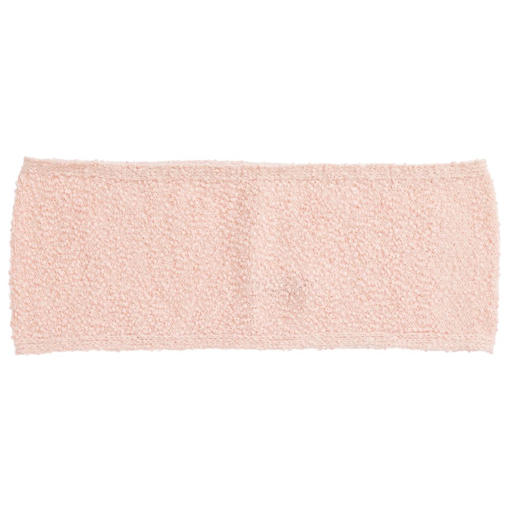 Ensemble bonnet et snood en tricot rose pour fille