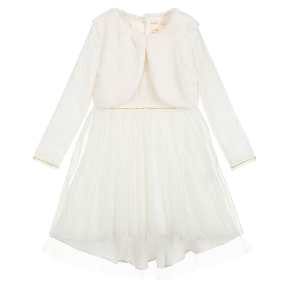Girls Ivory Tulle Dress