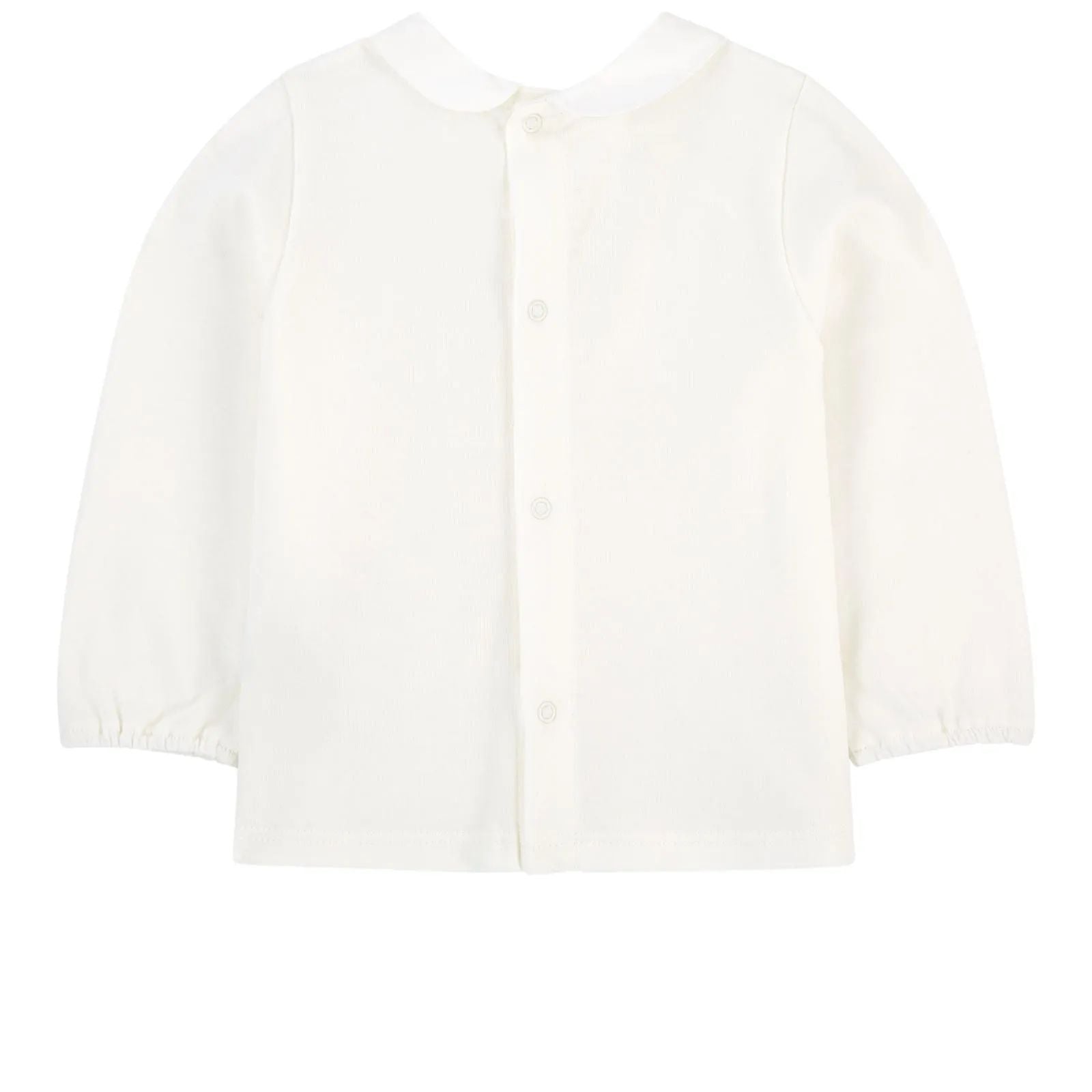 Baby Girls White Embroidered Cotton Top
