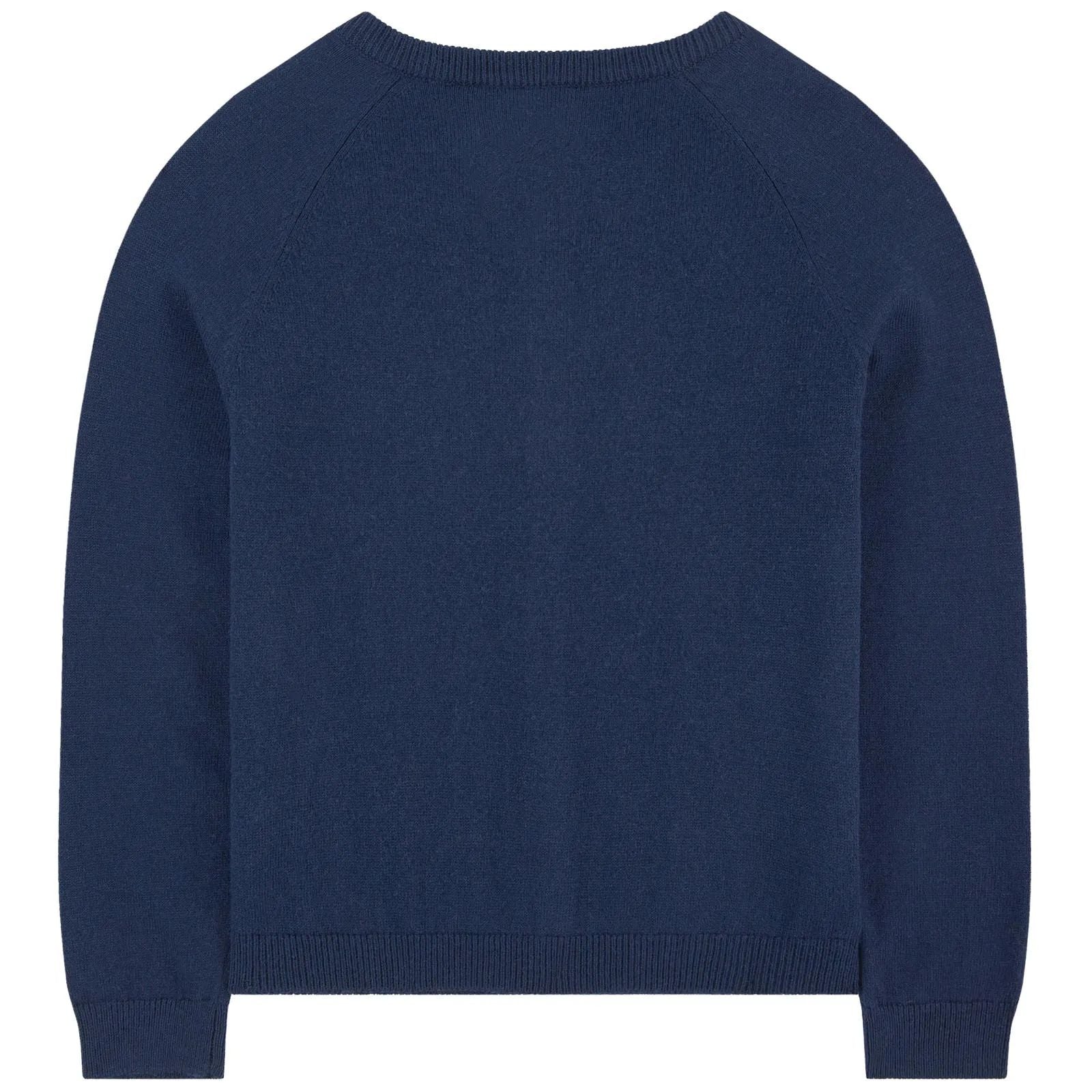 Girls Blue Cotton Cardigan