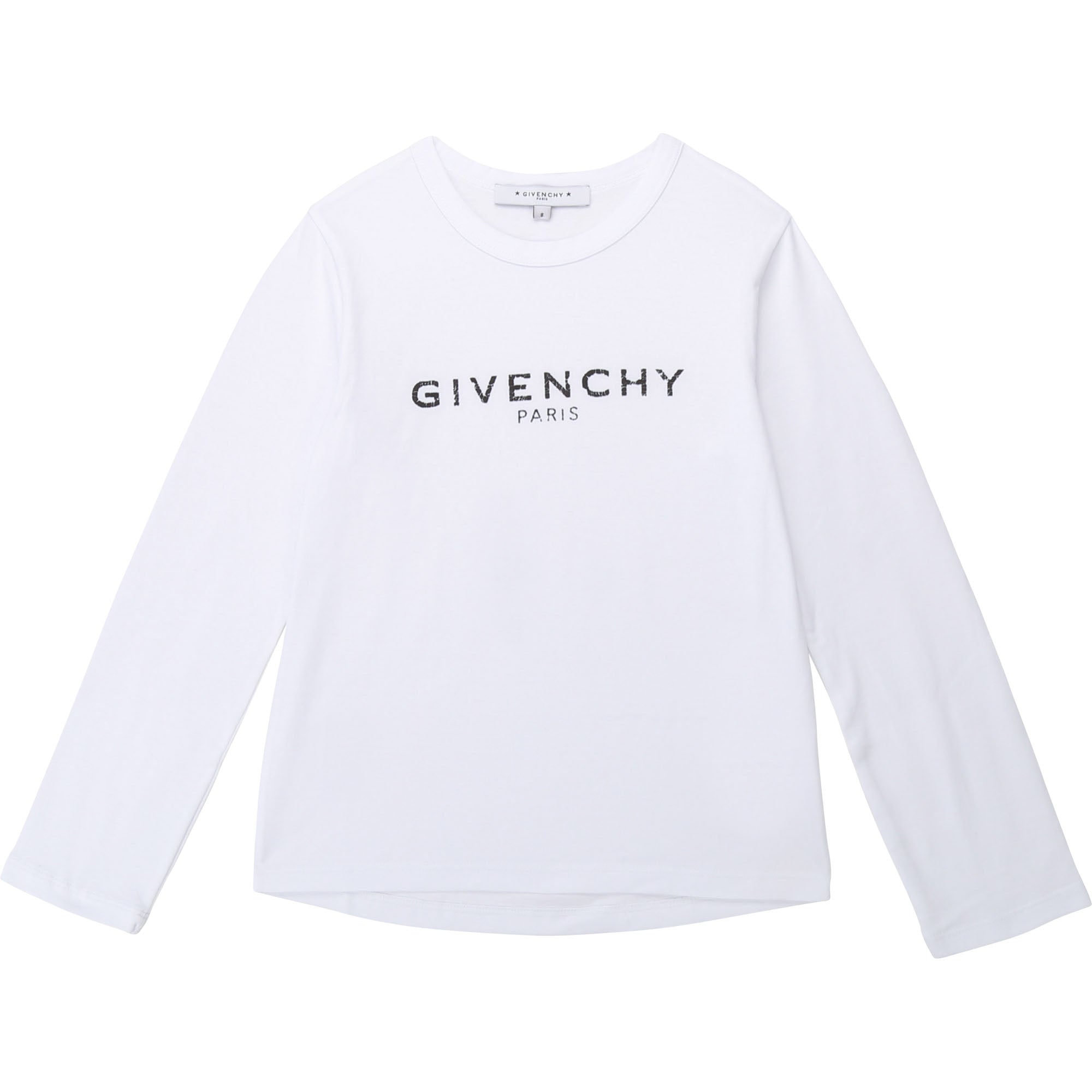 Girls White Logo Cotton Top