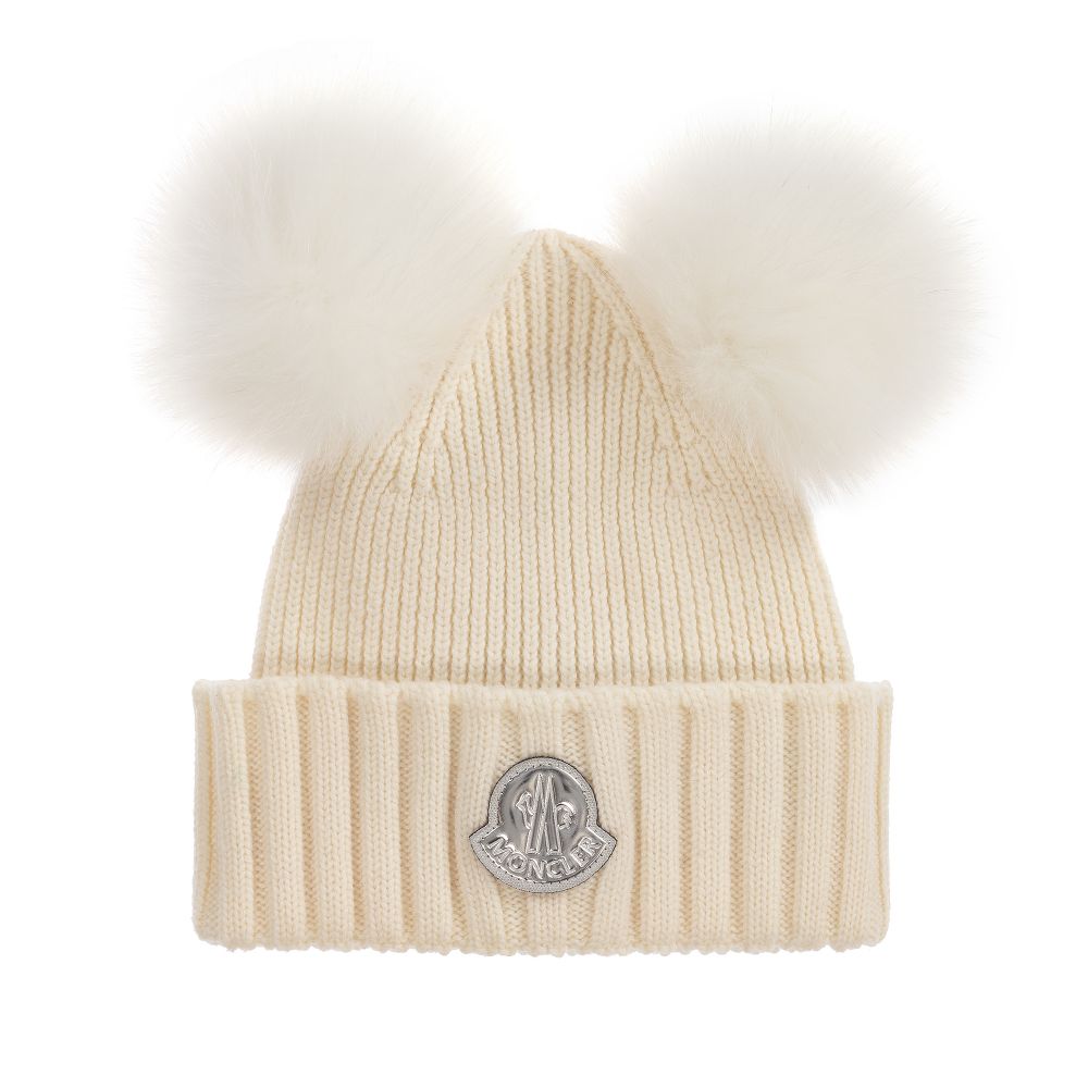 Girls White Wool Hat