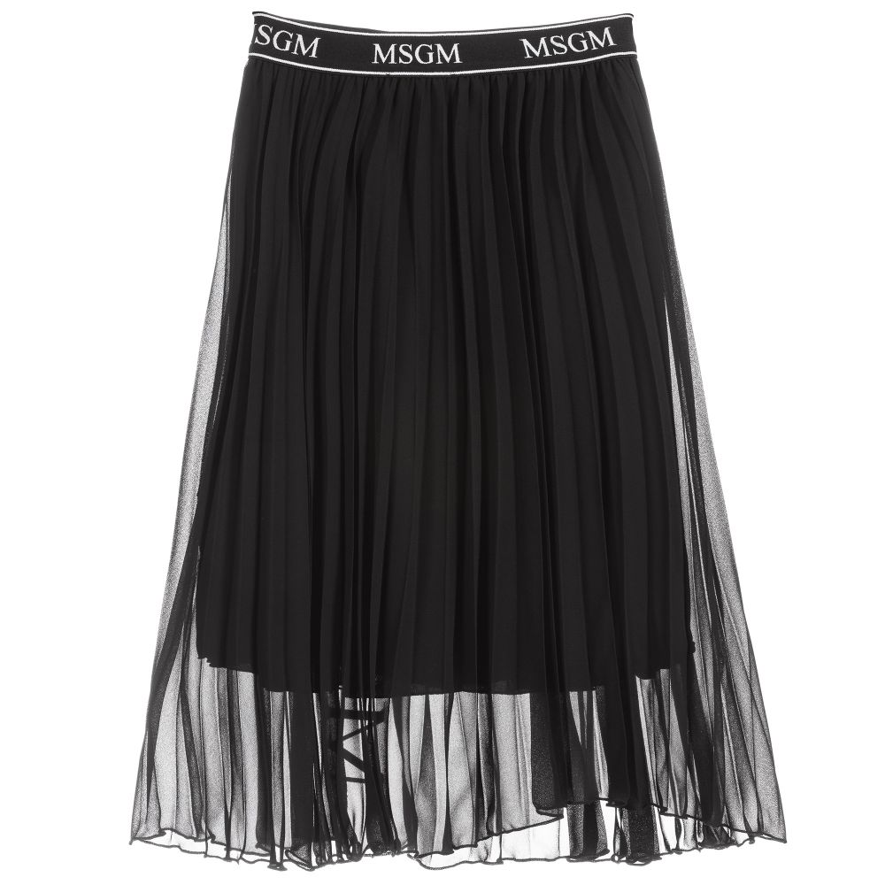 Girls Black Chiffon Skirt