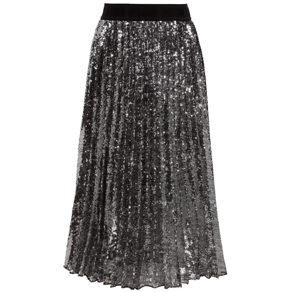 Girls Silver Pleated Dress