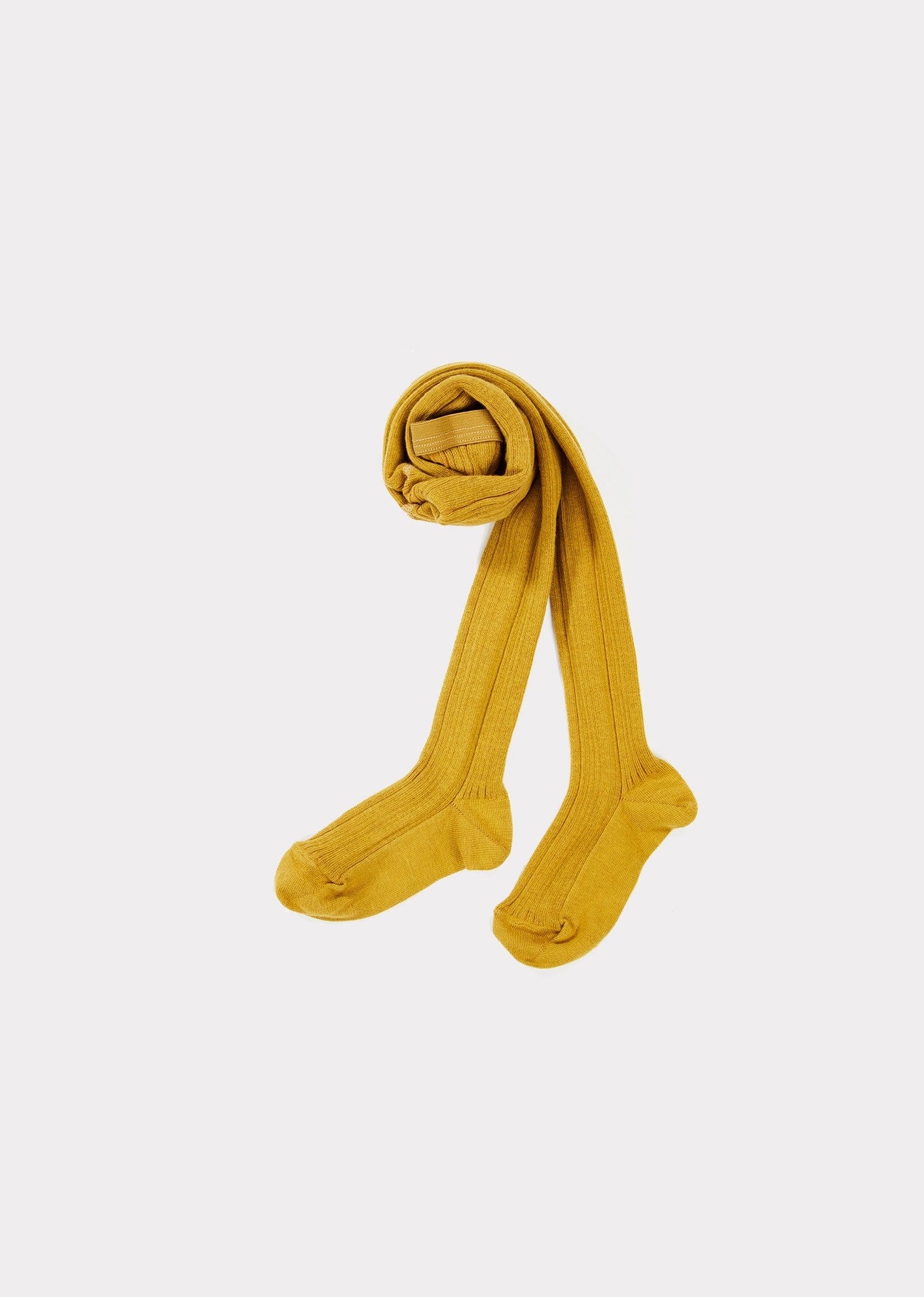Girls Yellow Cotton Tights