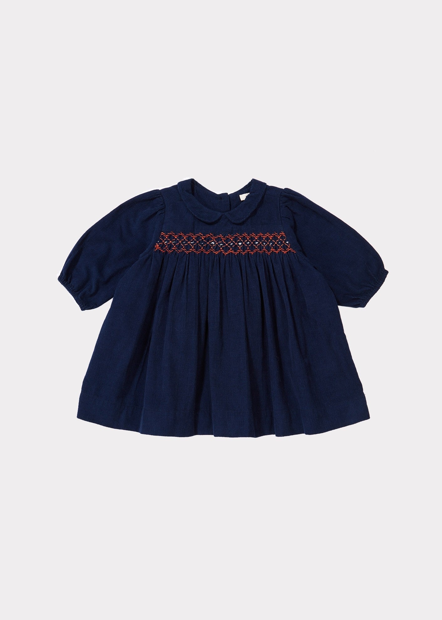 Baby Girls Dark Blue Cotton Dress