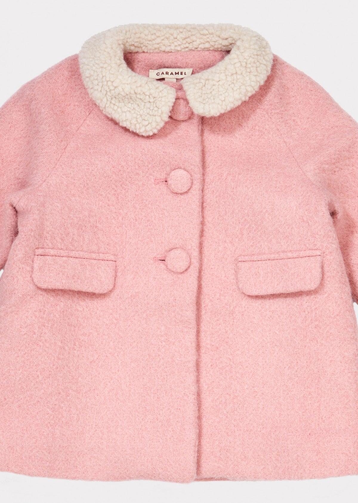 Baby Girls Pink Wool Coat