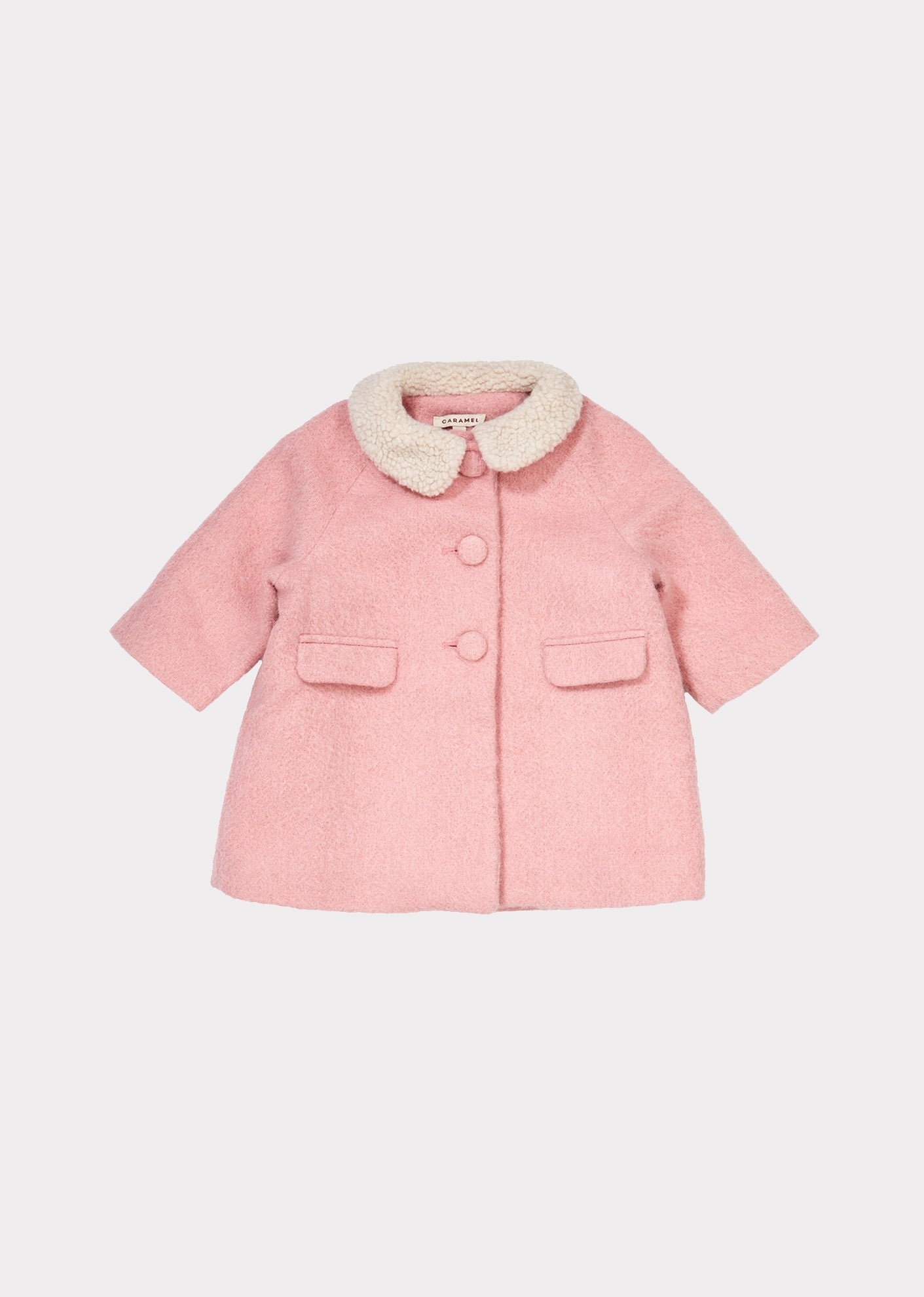 Baby Girls Pink Wool Coat