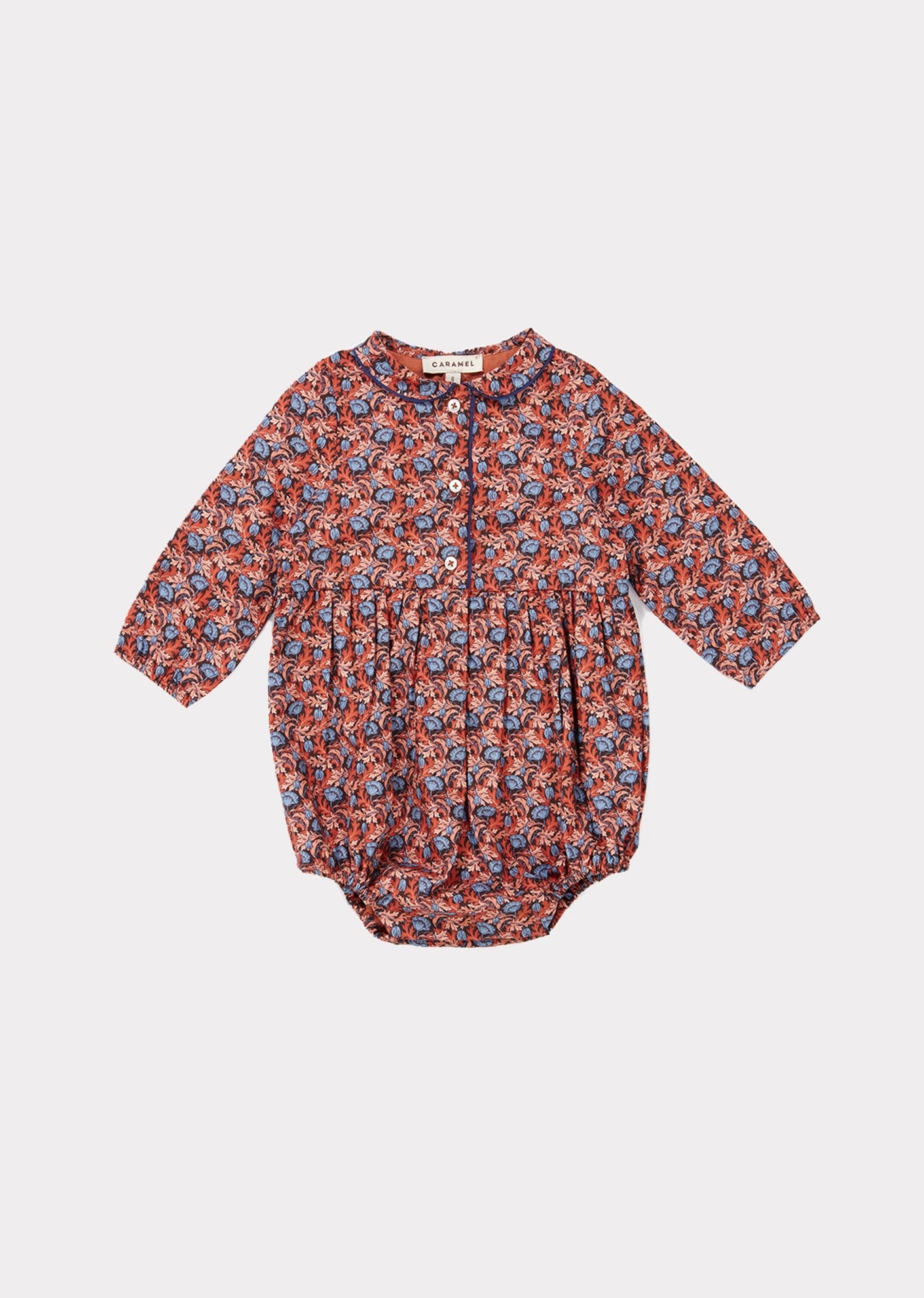 Baby Girls Poppy Printing Cotton Babysuit