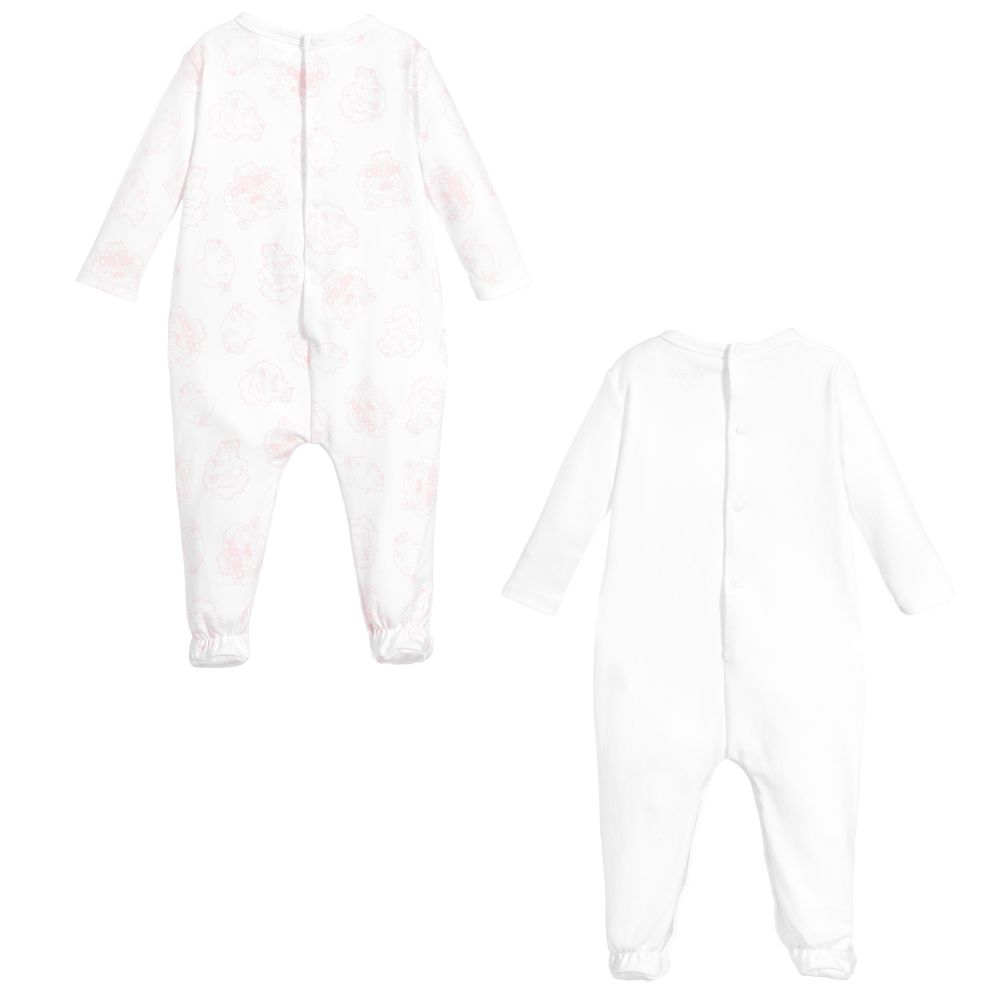 Baby Girls White Cotton Babysuit Gift Set