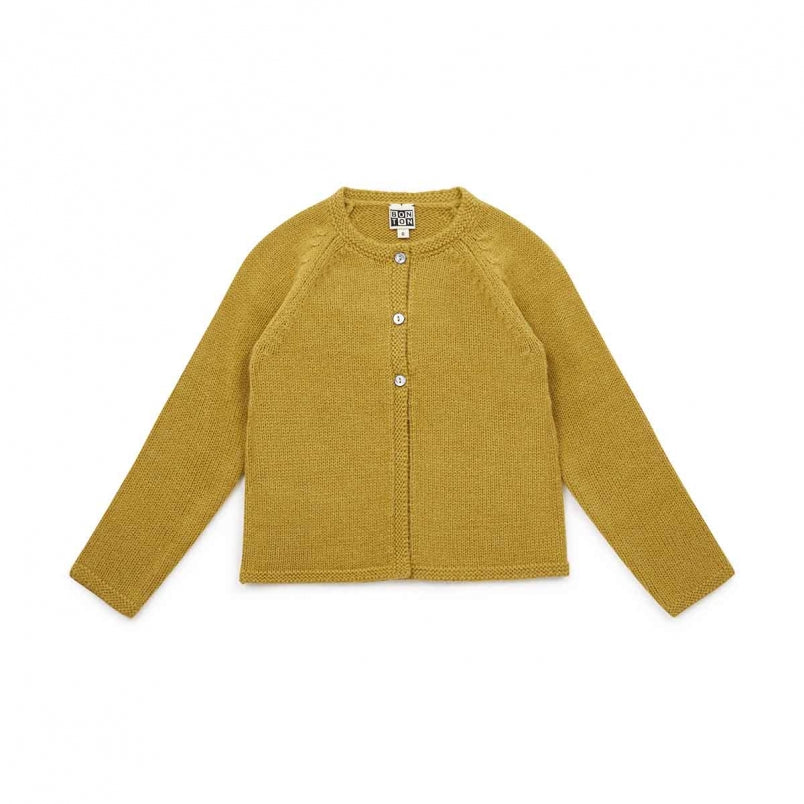 Girls Yellow Wool Cardigan