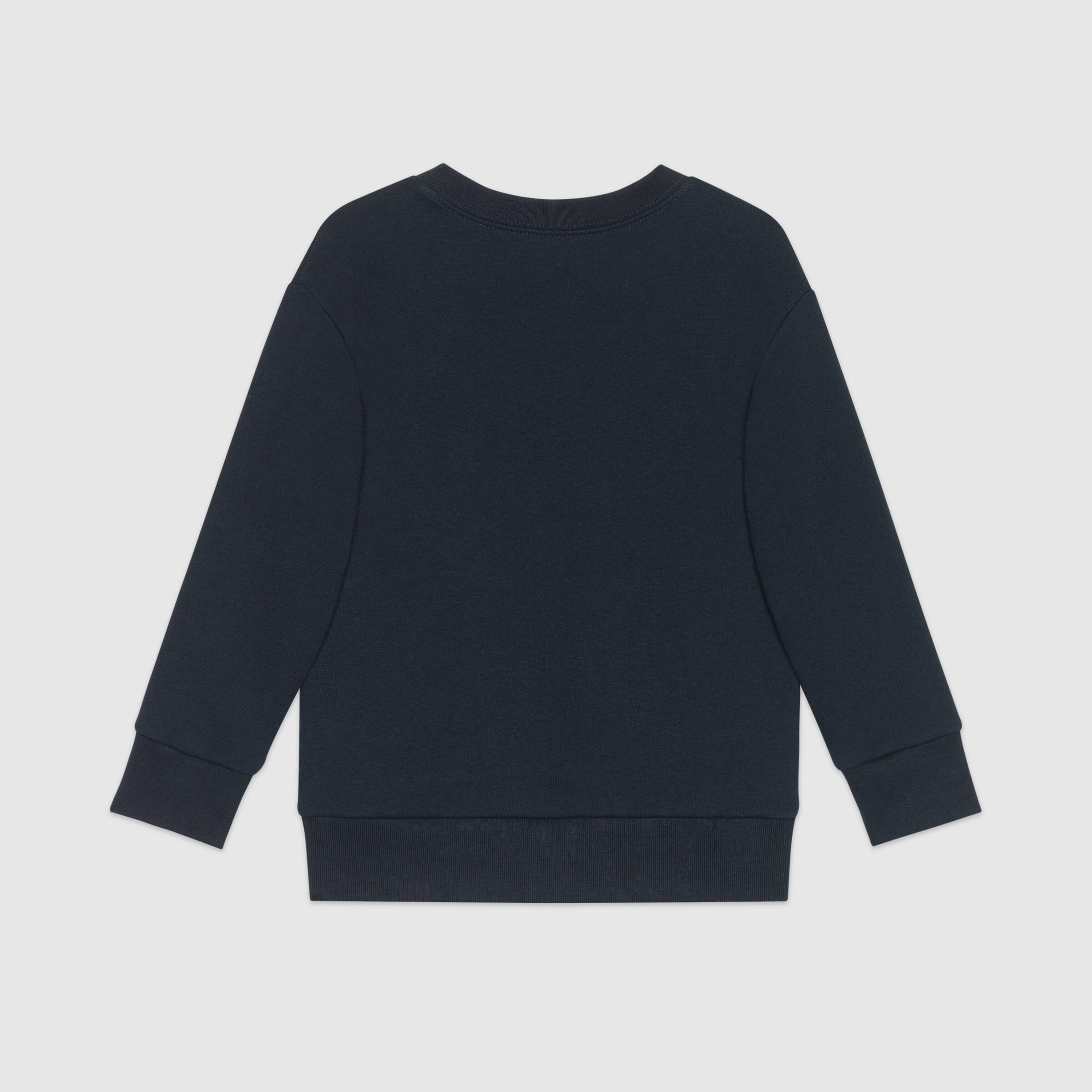 Girls Blue Logo Cotton Sweatshirt
