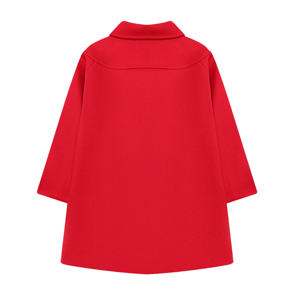 Baby Girls Red Wool Coat