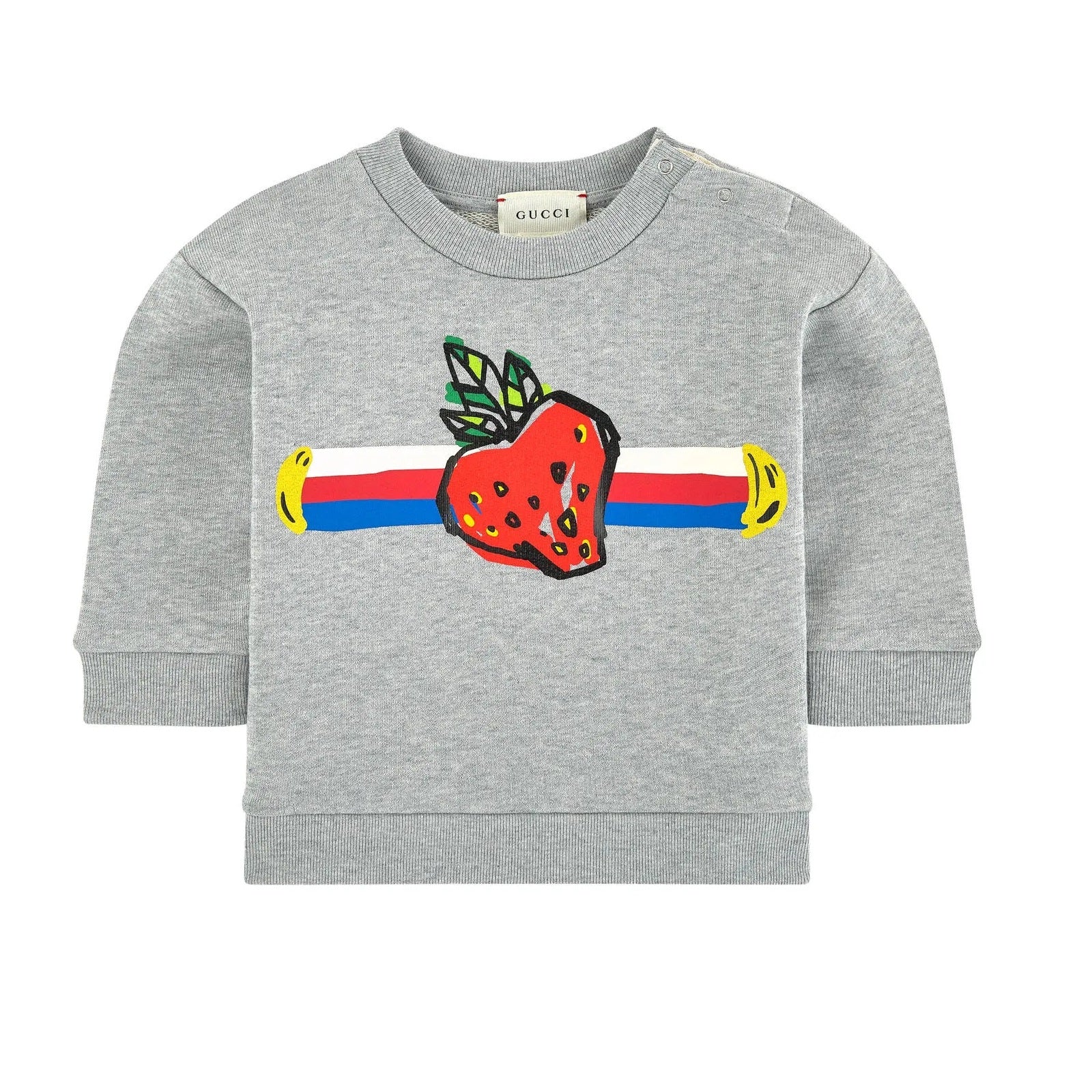 Baby Girls Grey Printing Cotton Sweatshirt