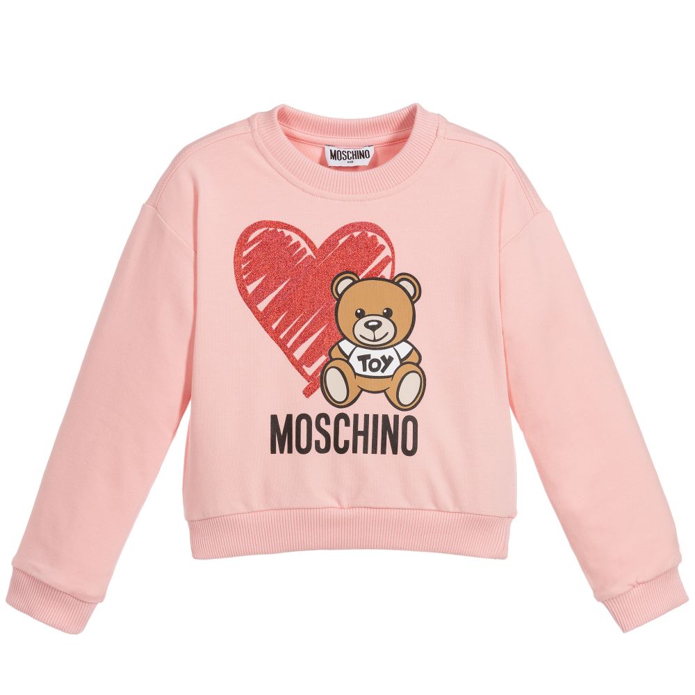 Girls Pink Printing Toy Cotton Sweatshirt