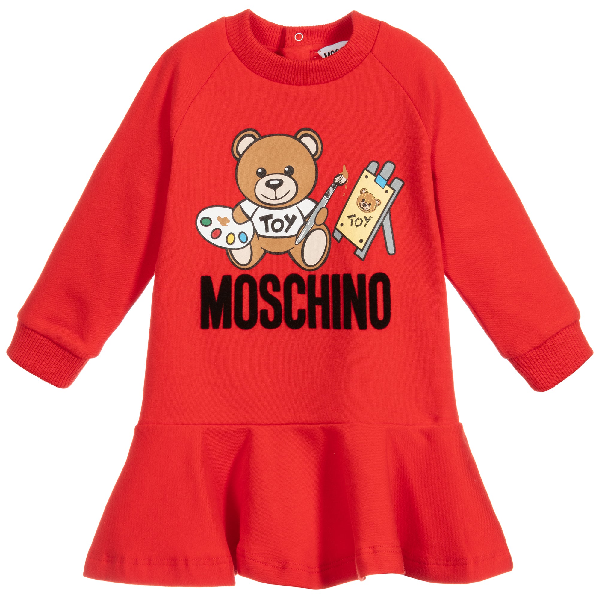Baby Girls Red Logo Cotton Dress