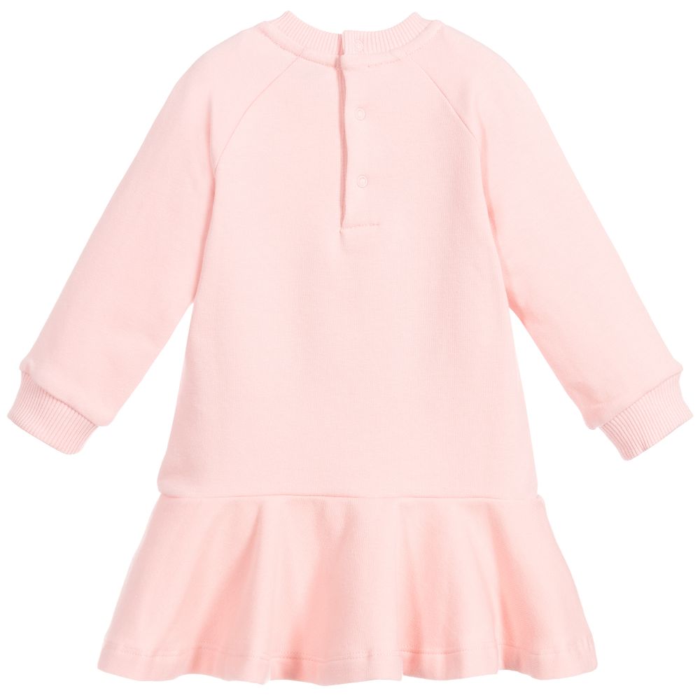 Baby Girls Pink Logo Cotton Dress