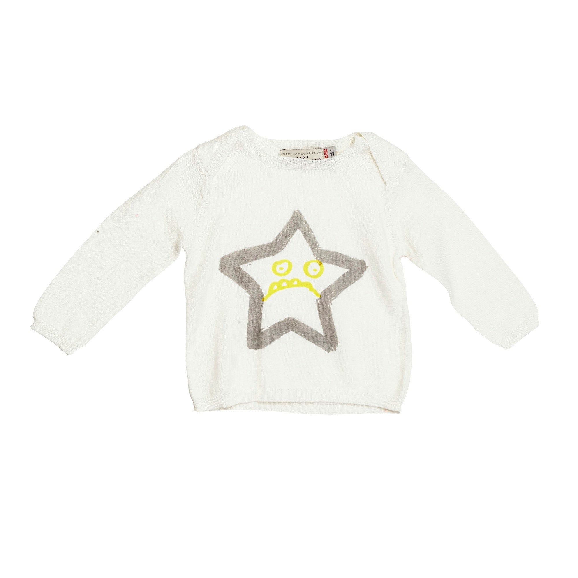 Baby Girls White Star Trims 'Horrace' Sweater - CÉMAROSE | Children's Fashion Store