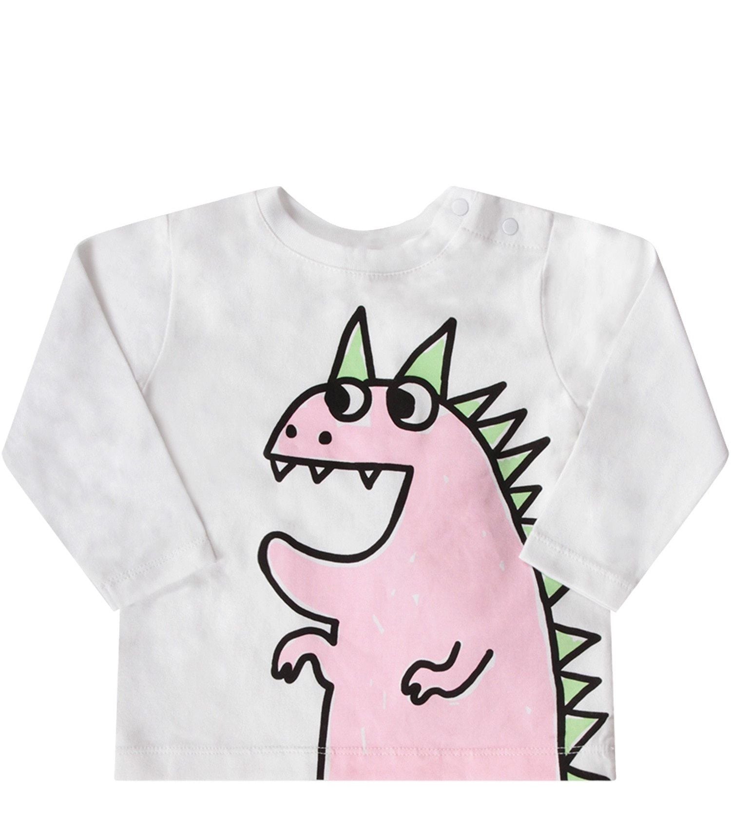 Baby Girls White Pattern Cotton Top