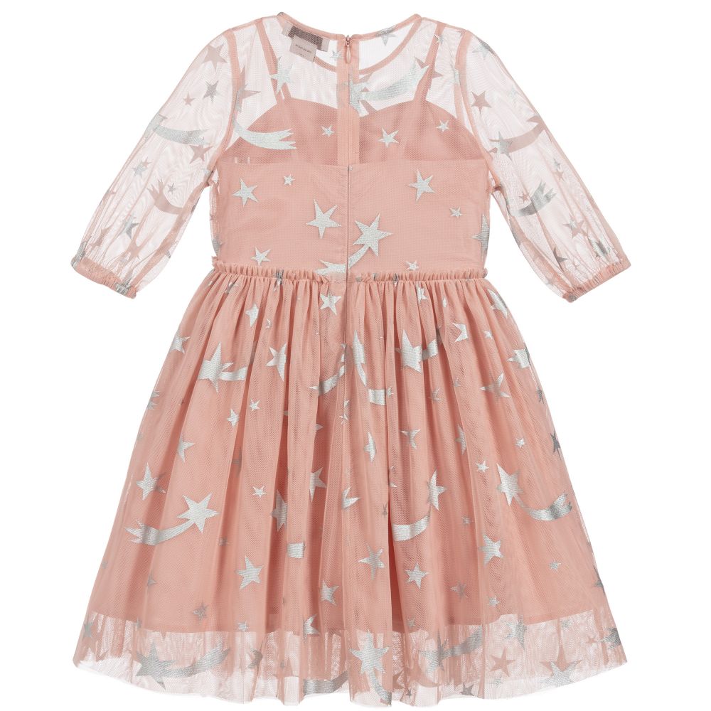 Pink & Silver Star Tulle Dress