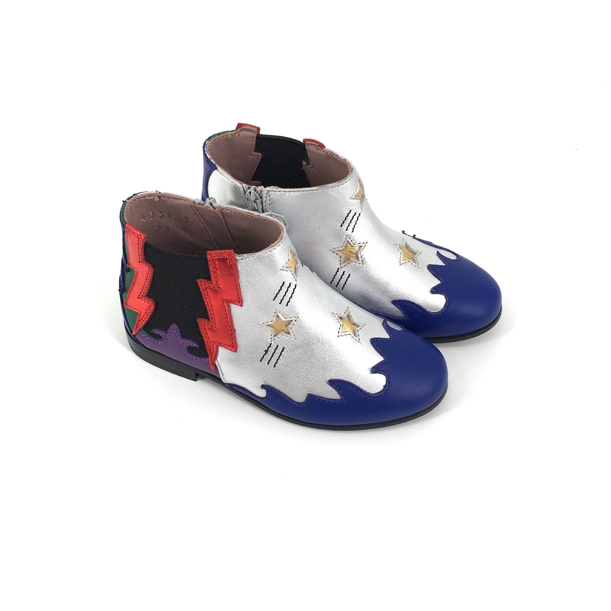 Girls Multicolor Leather Upper And Rubber Sole Boot - CÉMAROSE | Children's Fashion Store - 1