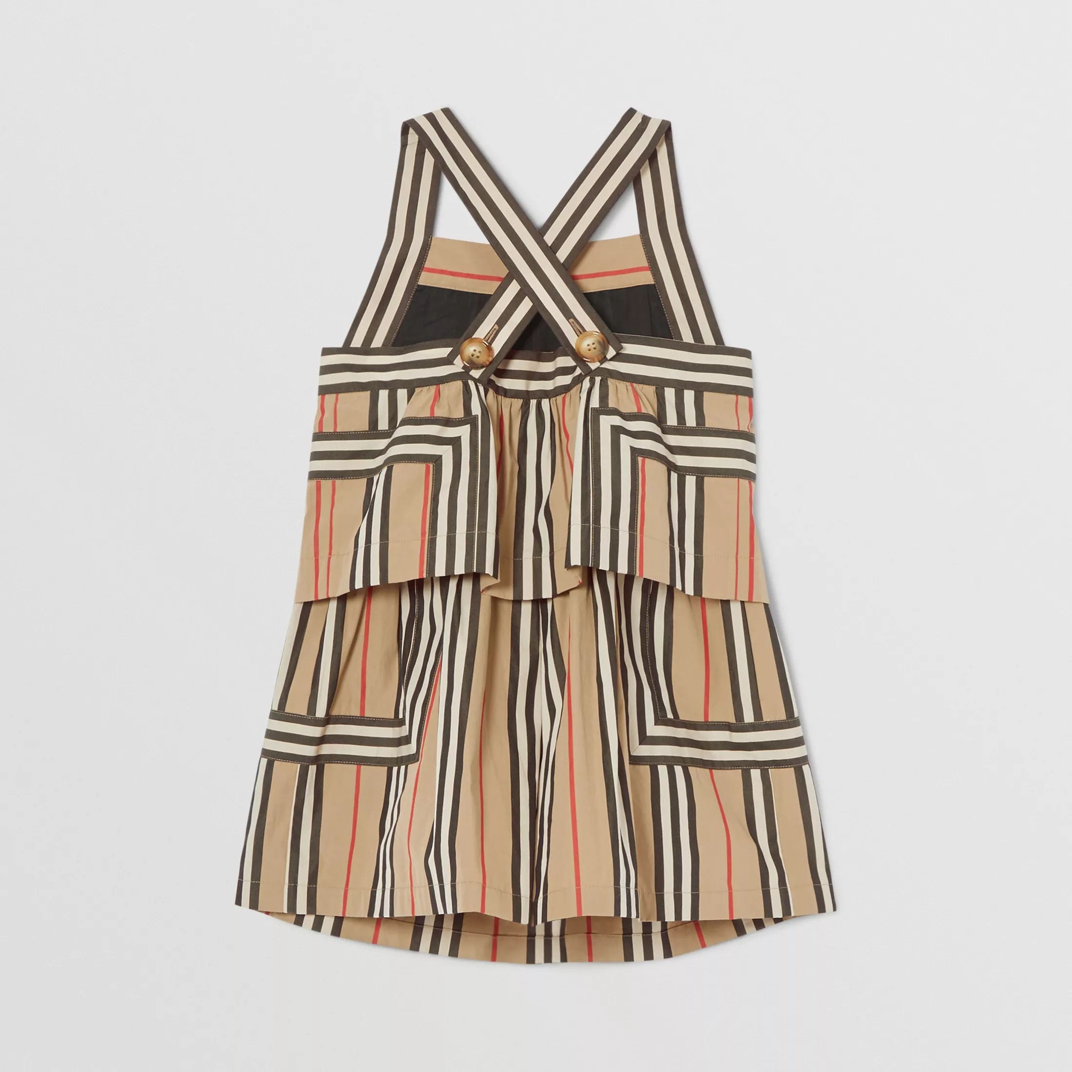 Girls Archive Beige Cotton Jumpsuit