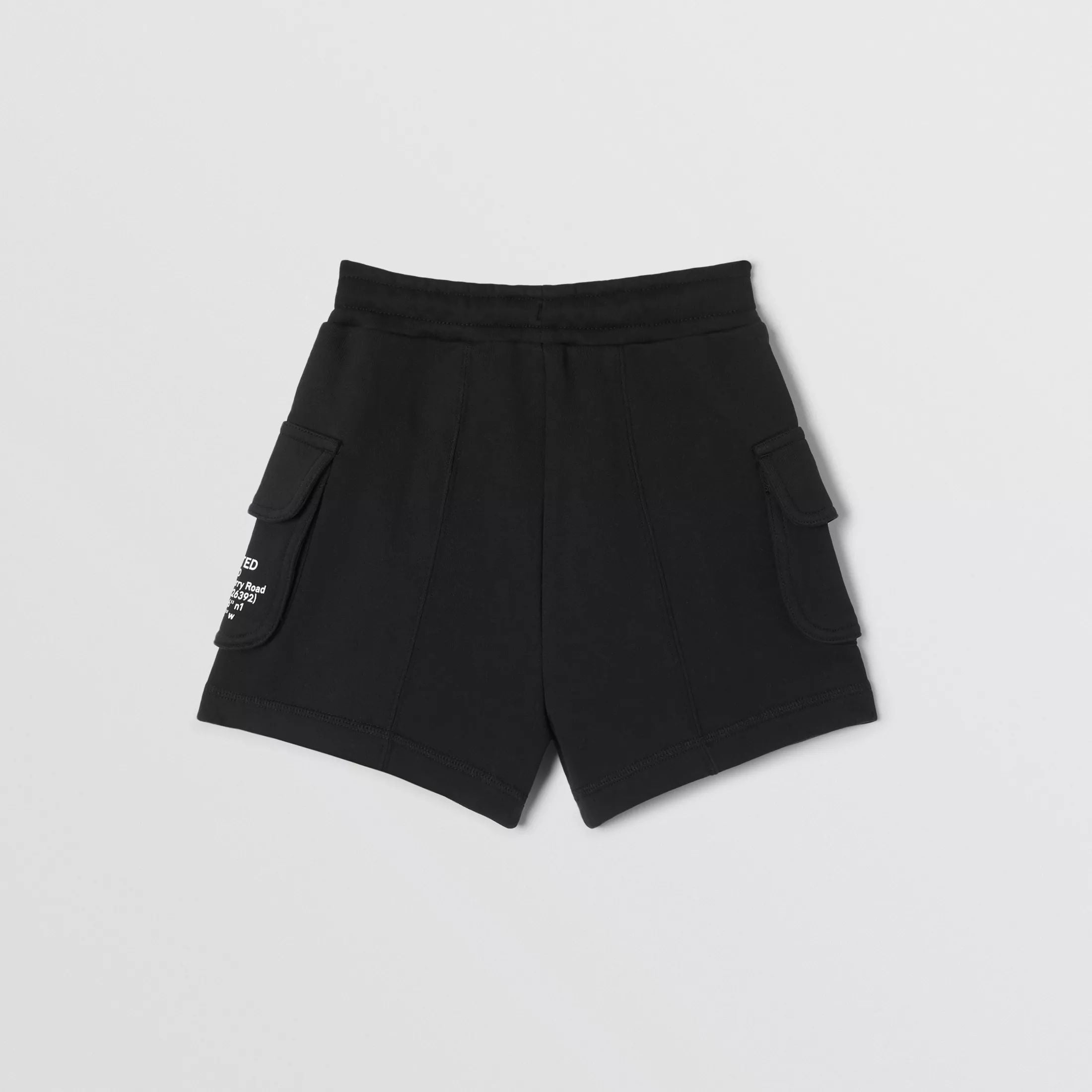 Girls Black Cotton Shorts