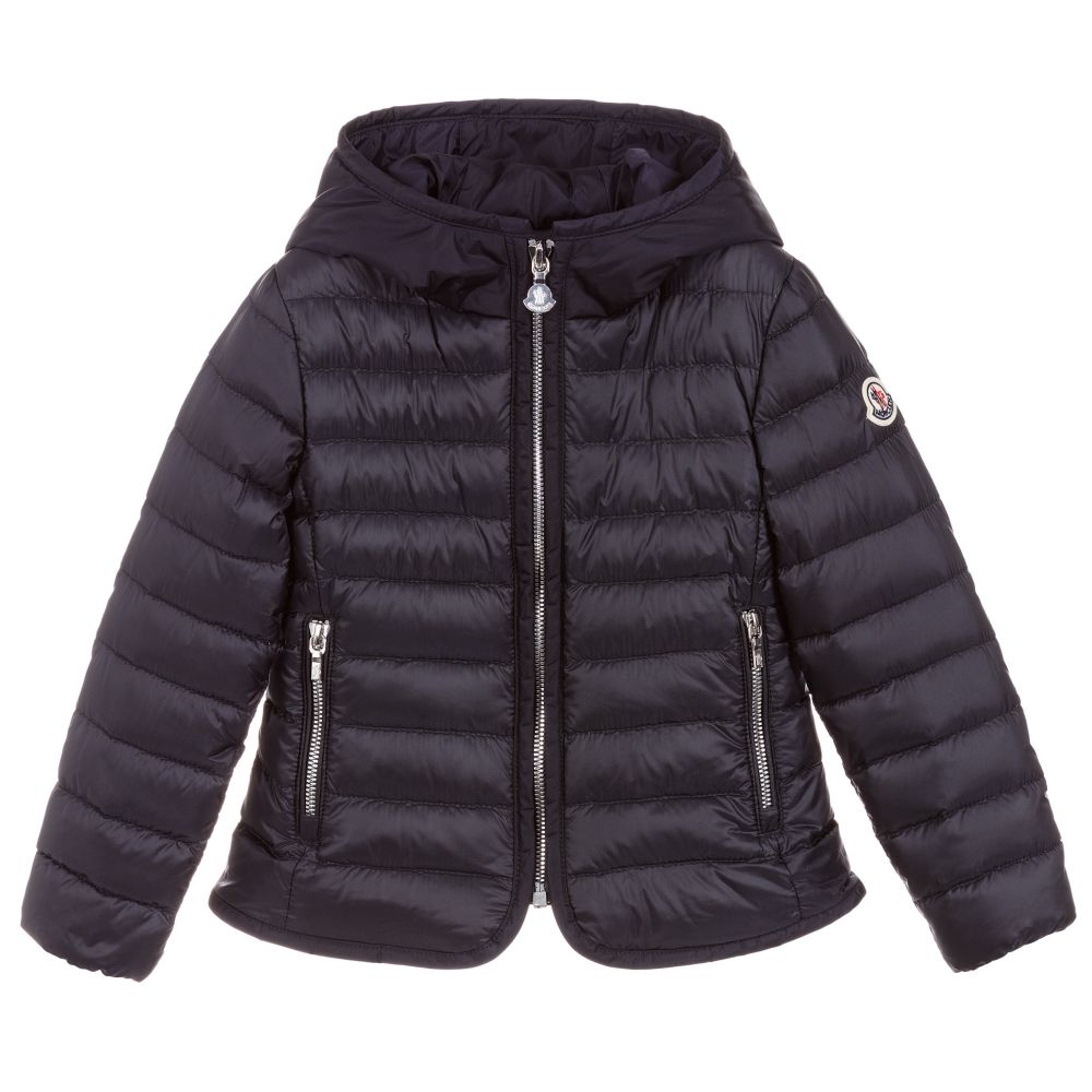 Girls Navy Padded Down Jacket