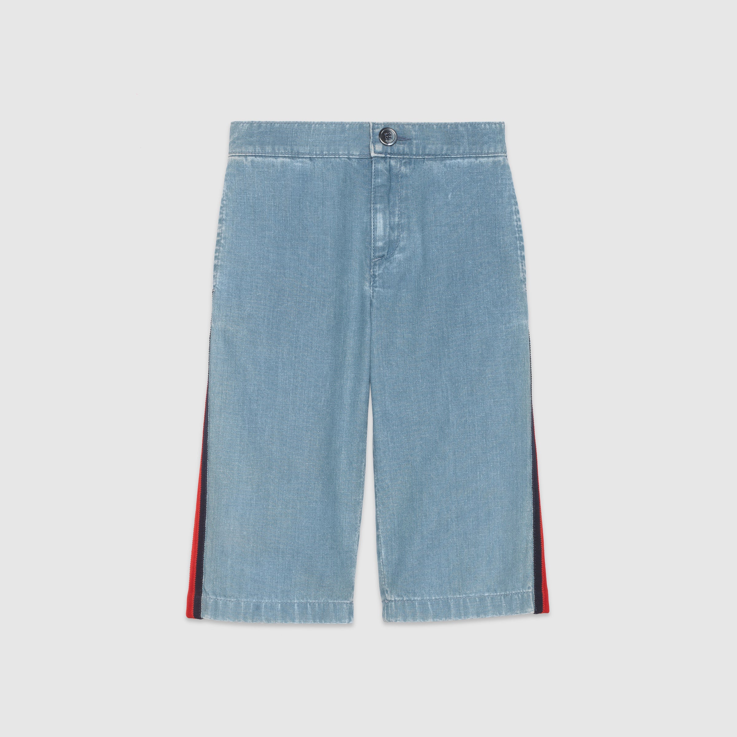 Girls Light Blue Denim Trousers