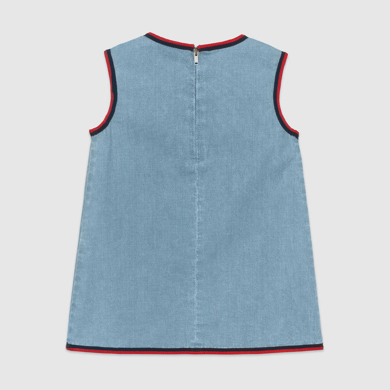 Girls Light Blue Denim Dress