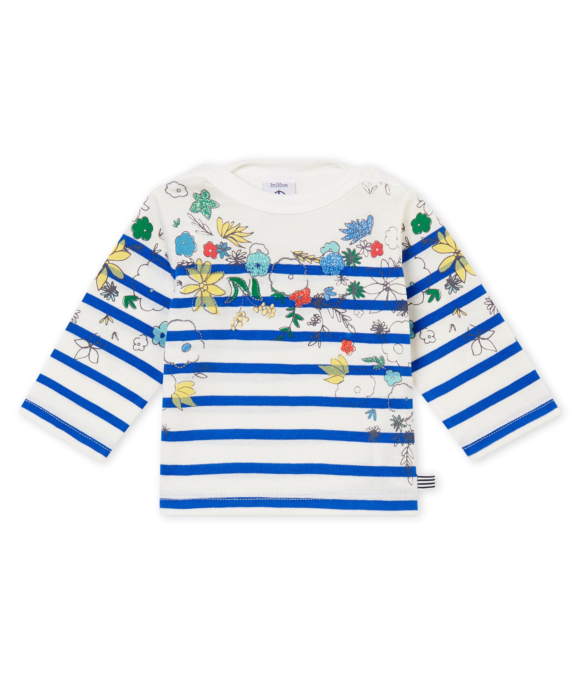 Baby White & Blue Stripes T-shirt