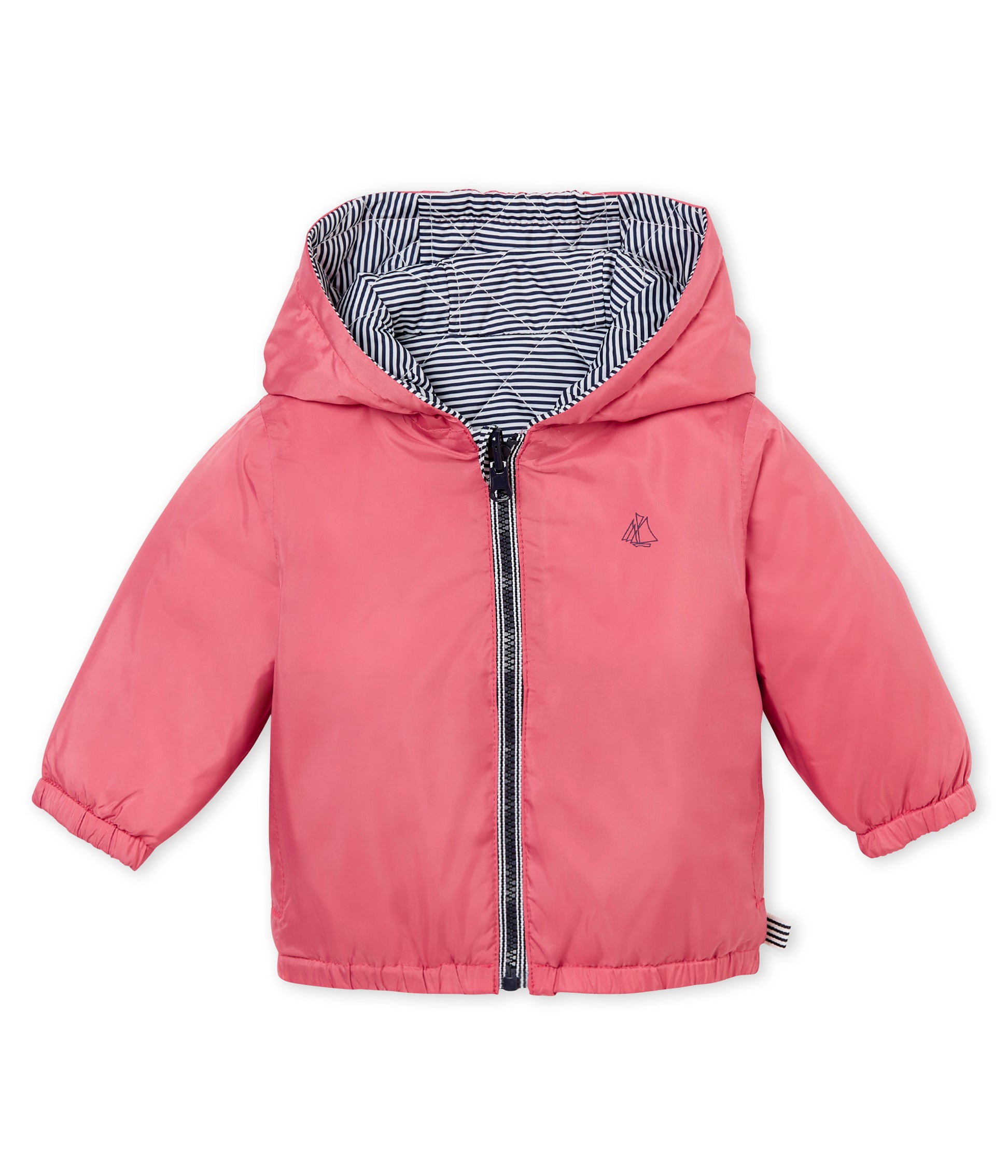 Baby Girls Pink & Grey Reversibie Coat