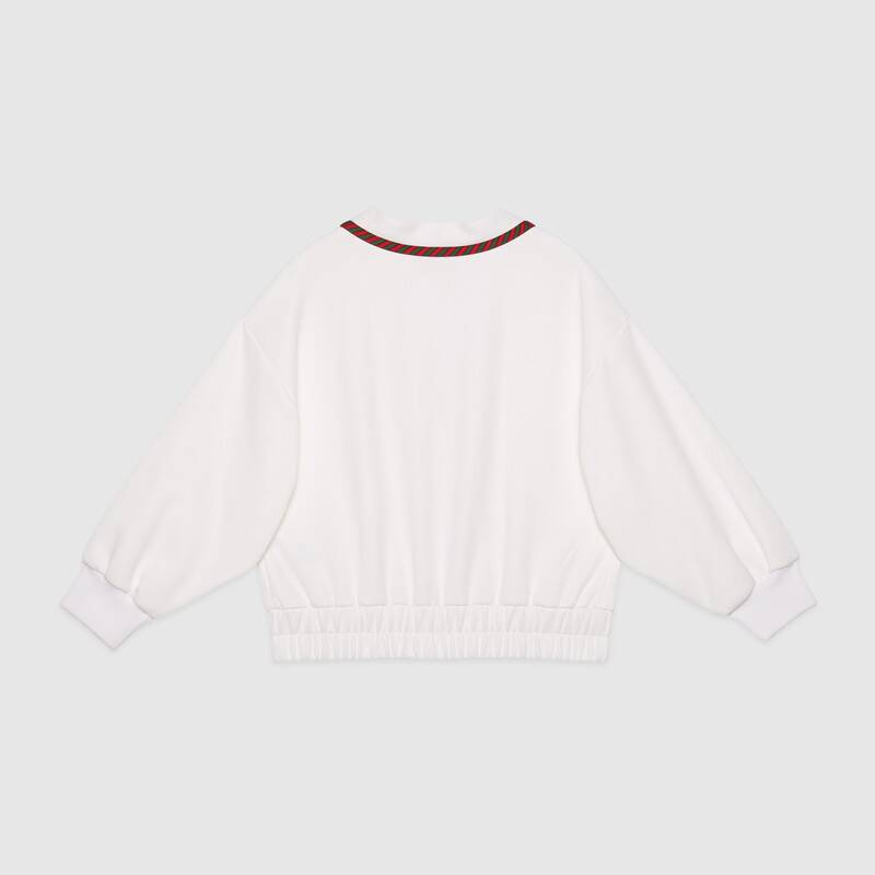 Girls White GG Logo Cardigan
