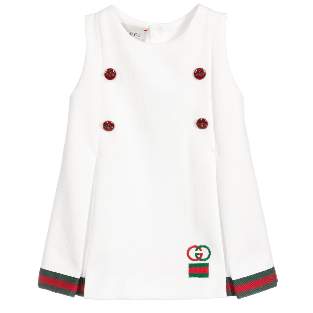 Baby Girls White Jersey Dress