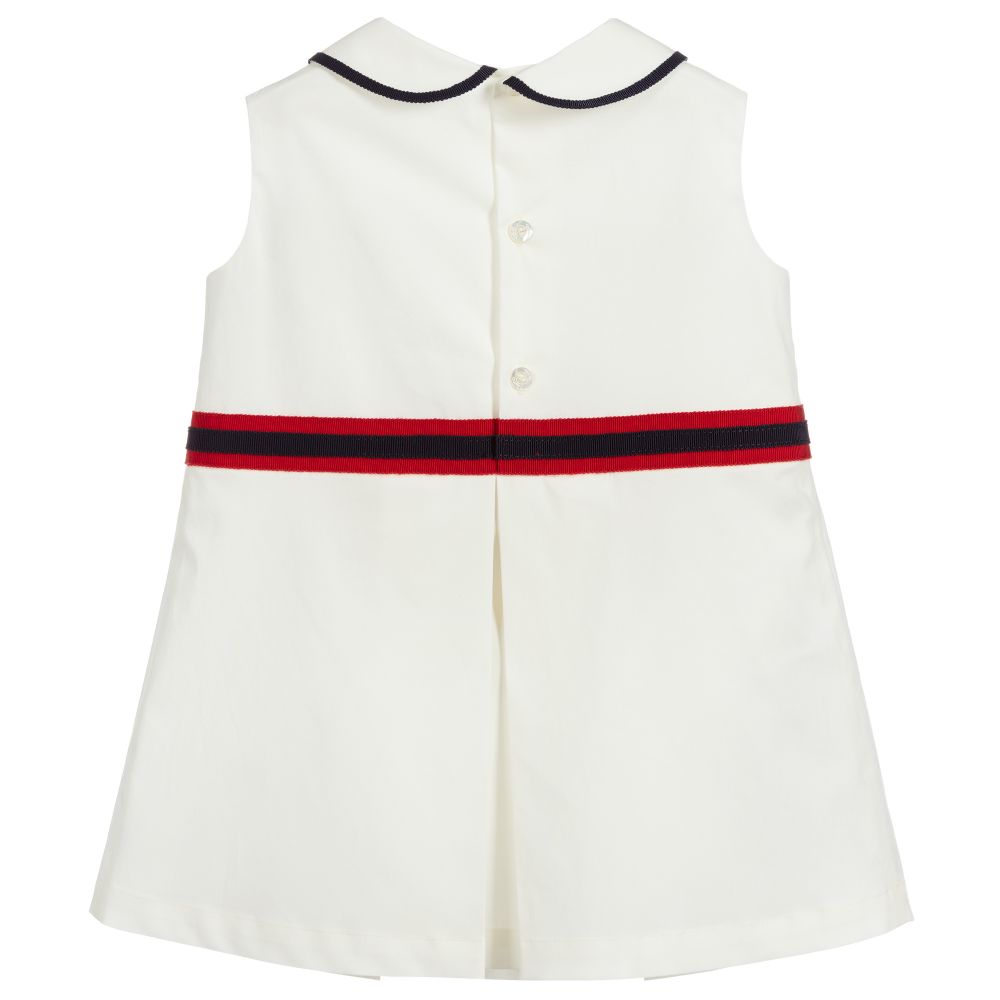 Baby Girls White Cotton Dress