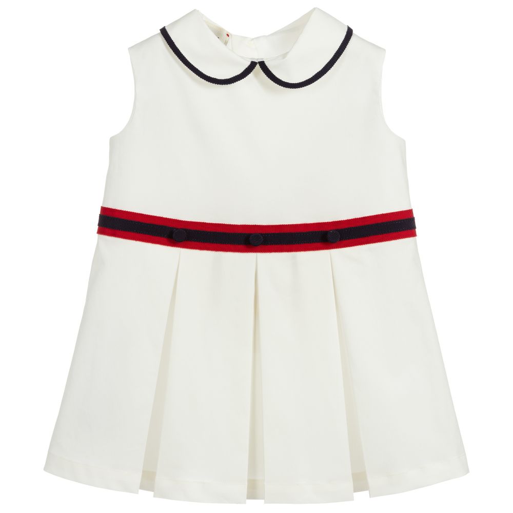 Baby Girls White Cotton Dress