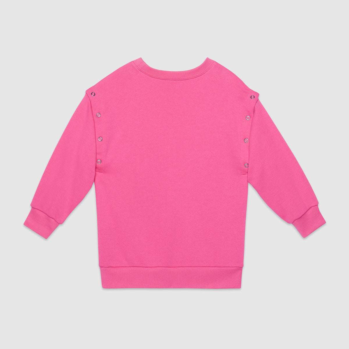 Girls Pink Logo Cotton Sweatshirt