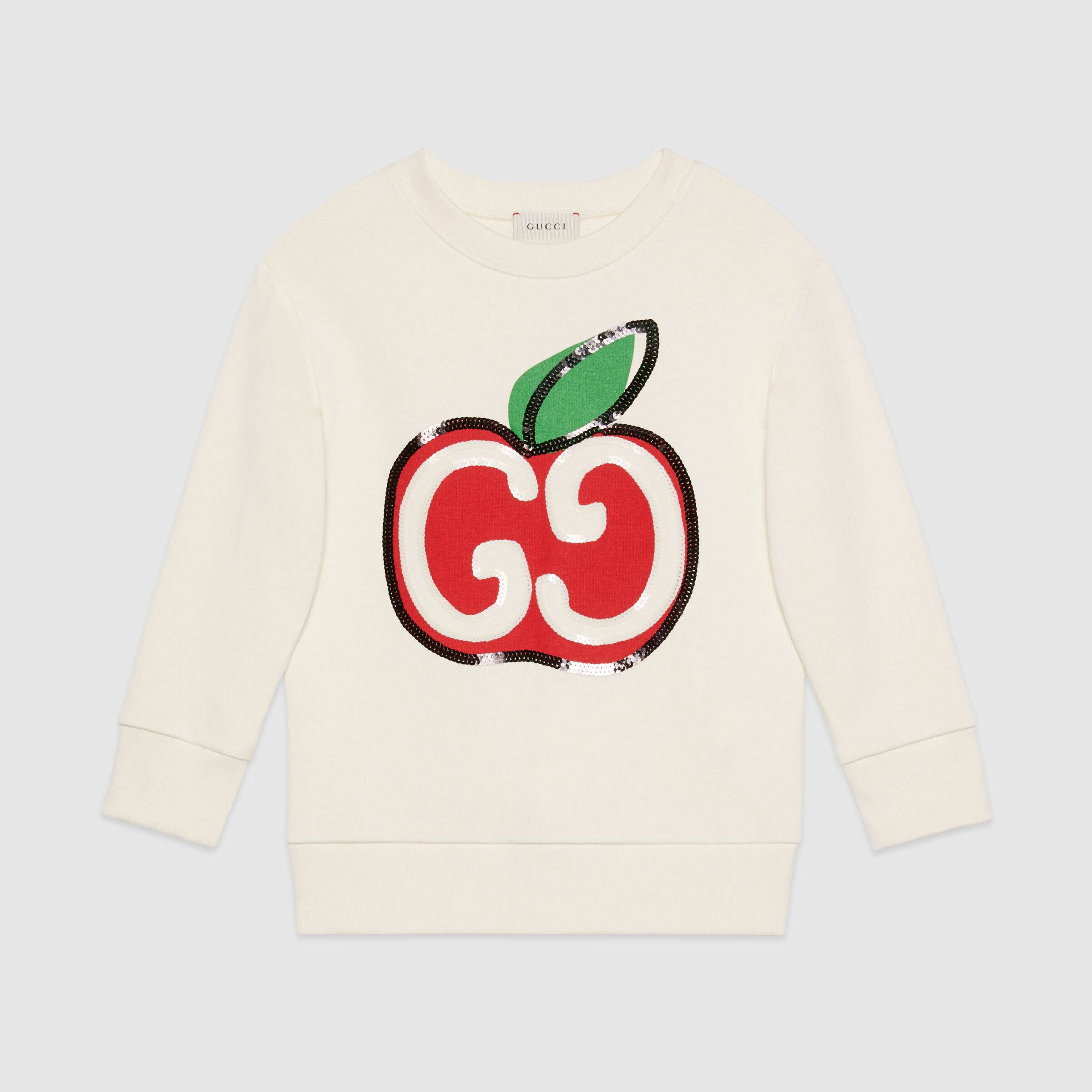 Girls White Logo Cotton Sweatshirt