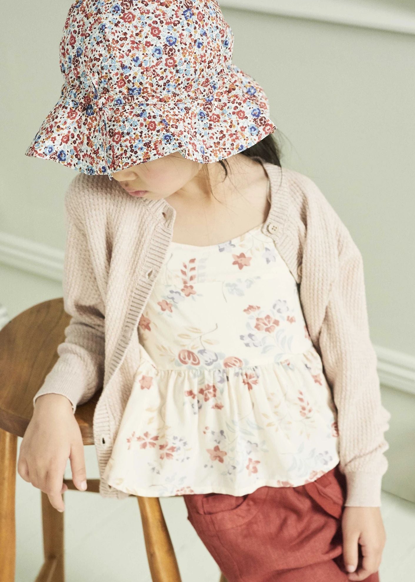 Girls Floral Sun Hat