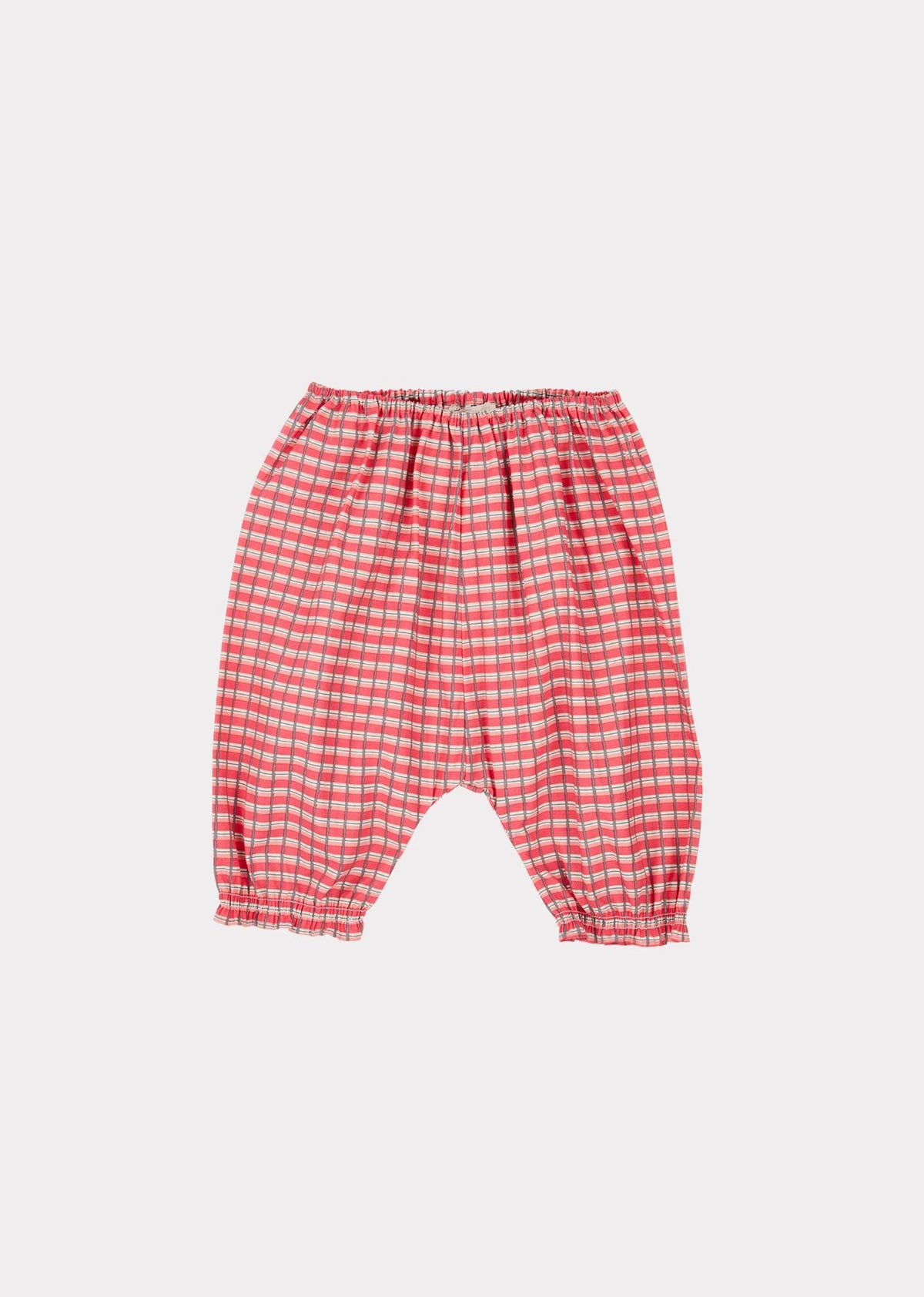 Ensemble bébé fille à carreaux rouges en coton