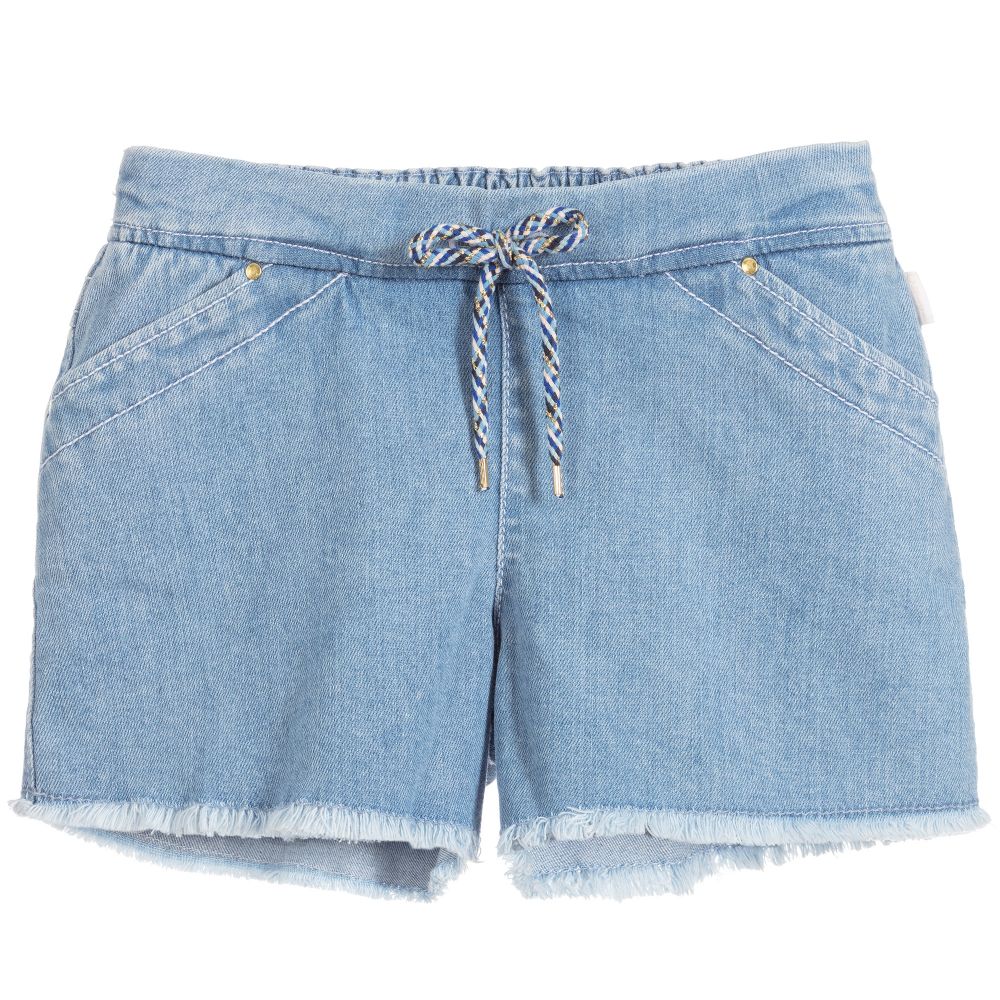 Girls Blue Denim Shorts
