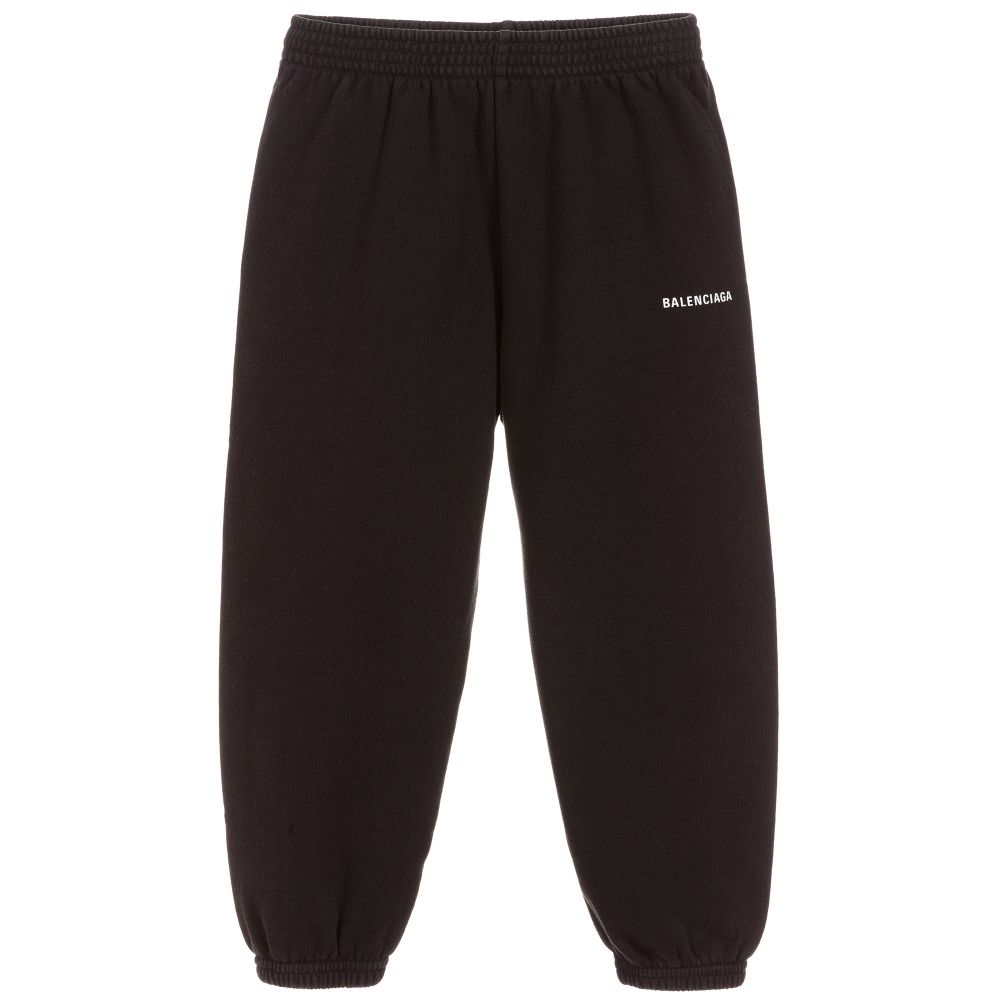 Boys & Girls Black Cotton Jogging Pants