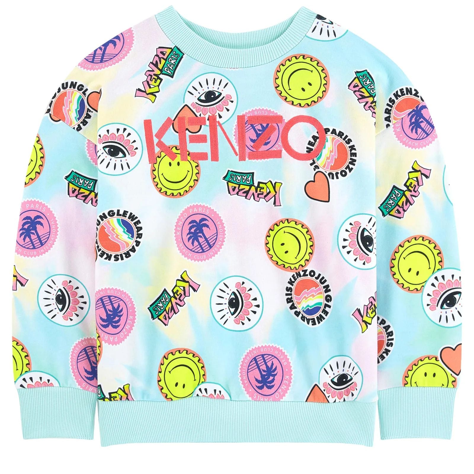 Girls Light Blue Cotton Sweatshirt