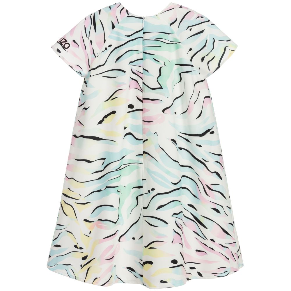 Girls Pink & Green Pleated Dress