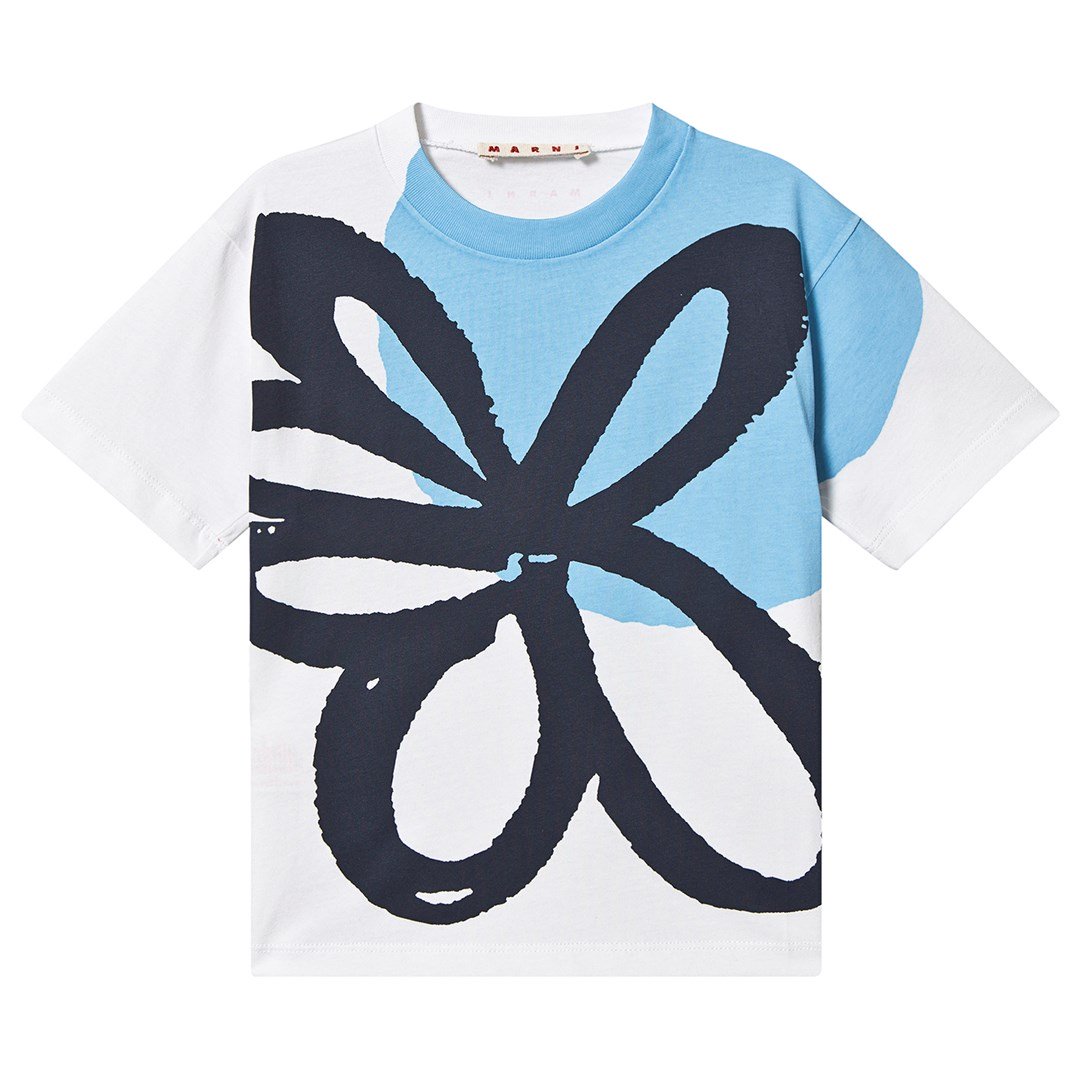 Girls White Cotton T-shirt